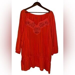Charter Club Embroidered‎ Floral  Blouse Dainty Classic Flowy Women 3X Summer